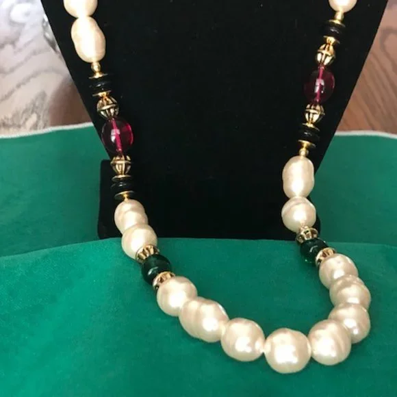 AVON KENNETH JAY LANE RENAISSANCE NECKLACE VINTAGE 1989 - Picture 2 of 13